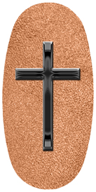 DASOV 510 BK SH CP Black Single Cross Shimmer Copper Background